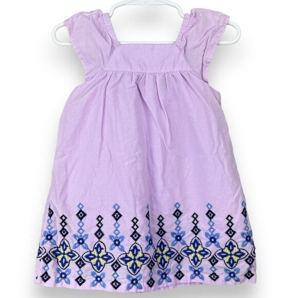 Girls 12M Dress Bundle Lot Carters Boho Floral Embroidered Sleeveless Polka Dot - Picture 4 of 12